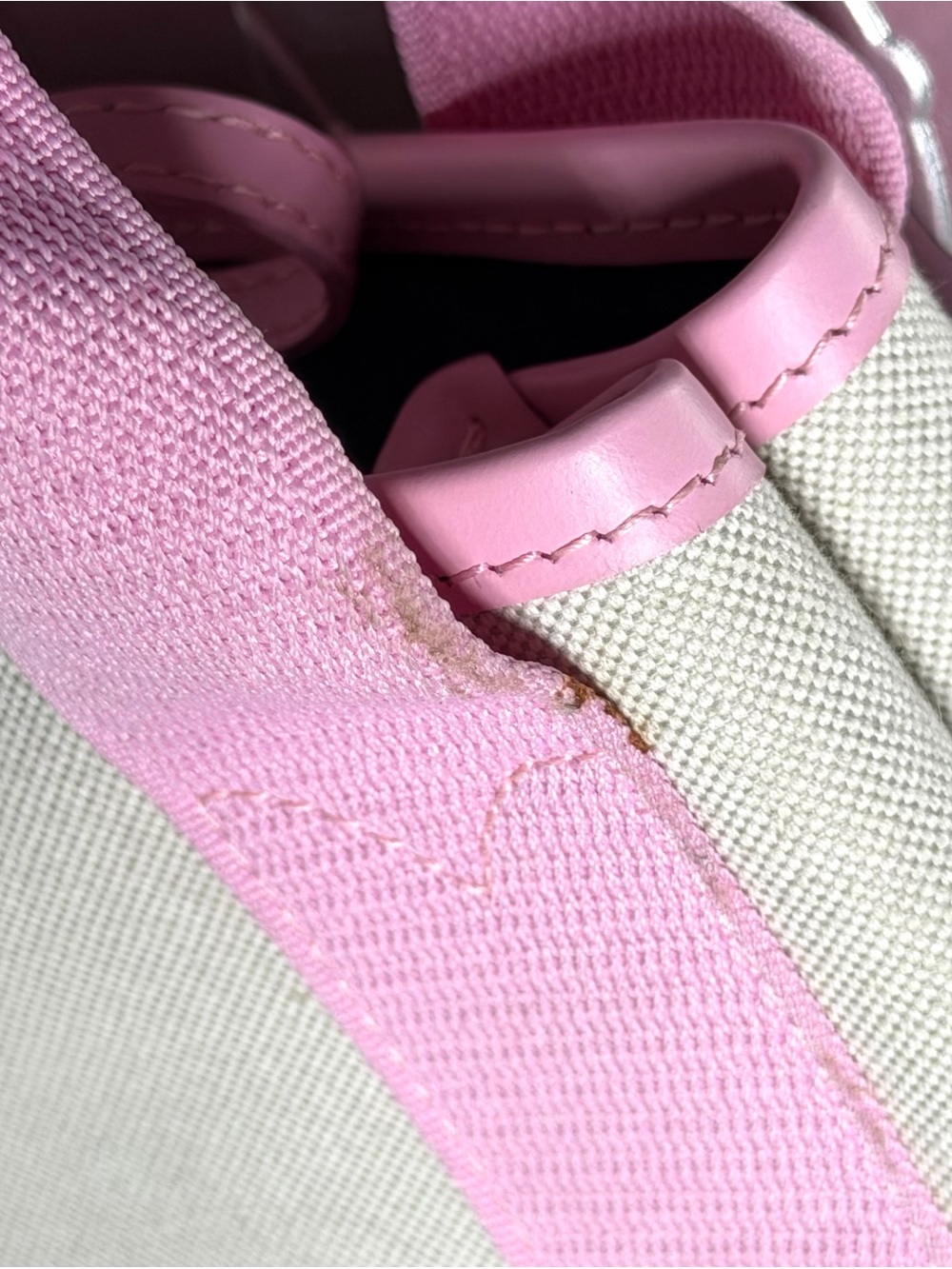 Balenciaga Navy Cabas XS Logo Canvas Tote in Pink - Picture 8 of 12